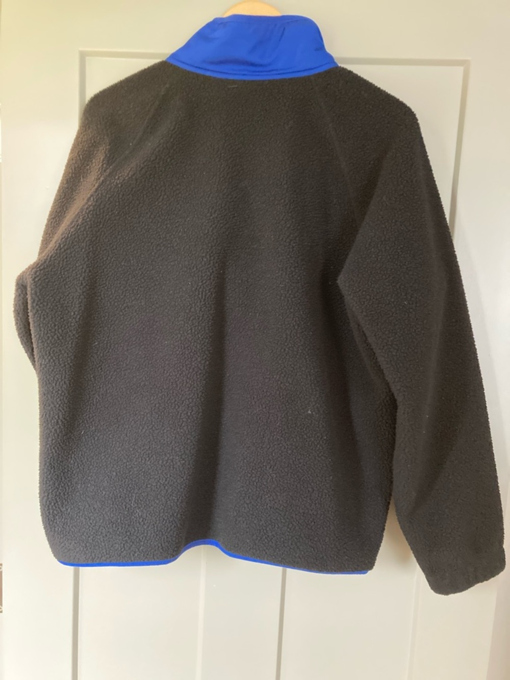 Black Fleece Jacket with Blue Trim - Picture 3 of 3